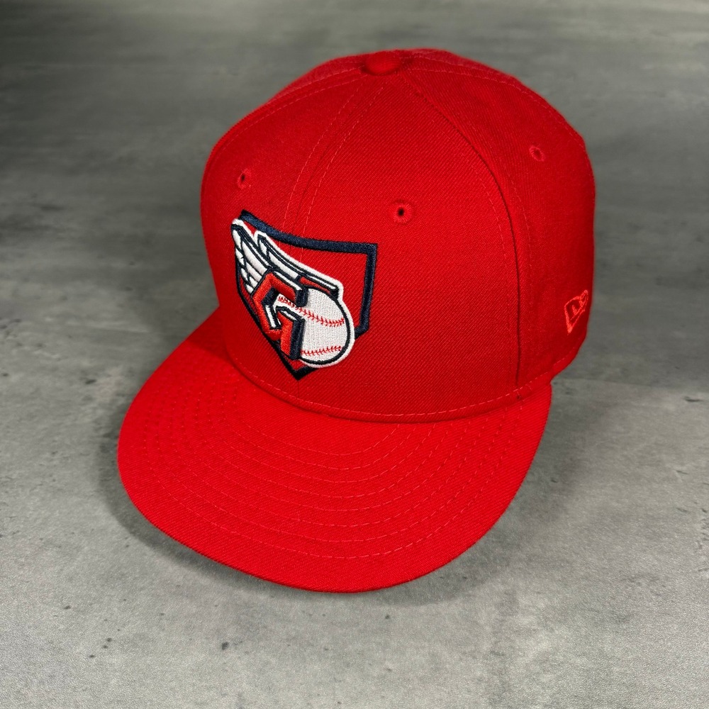 New Era Cleveland Guardians Hat 7 3/8 Red‎ Spring Training 100% Wool 59Fifty Cap